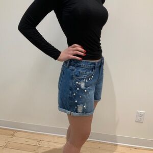 Buffalo David Bitton denim women’s shorts, mid rise, comfort stretch, size W31